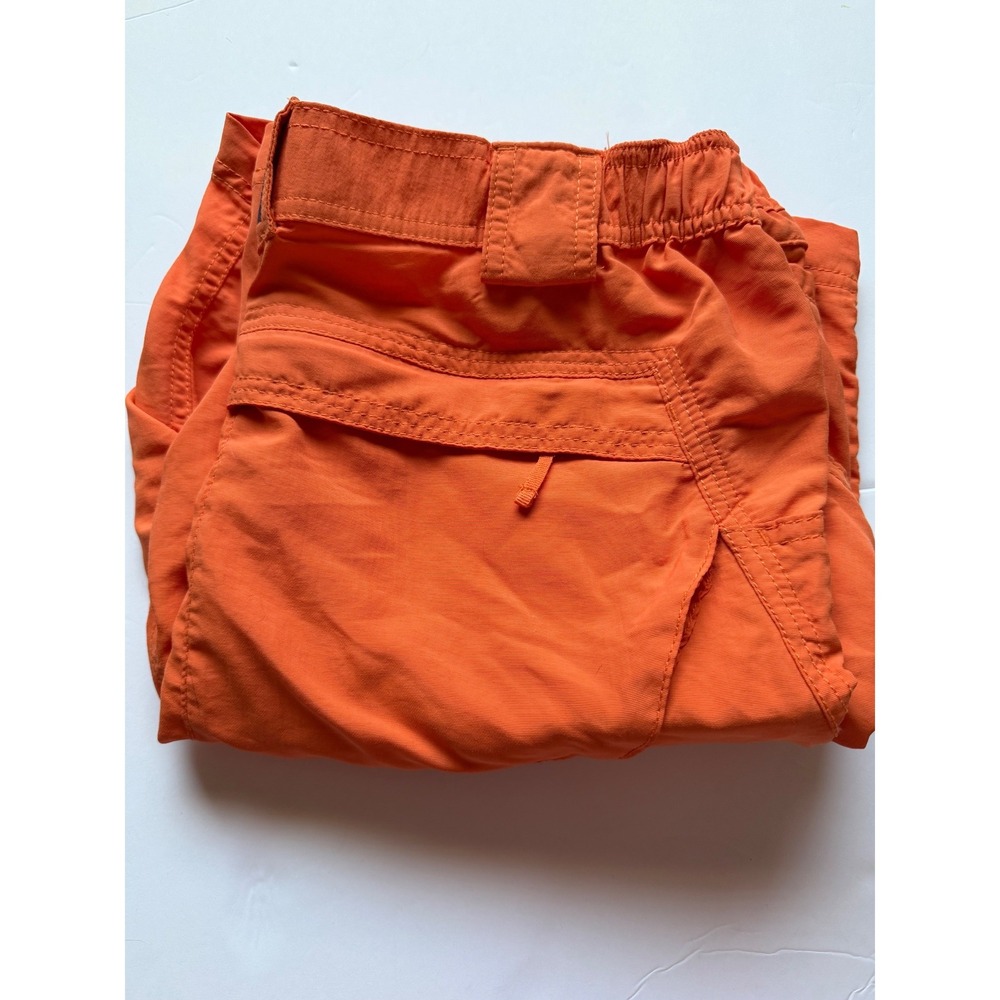 Hook & Tackle Mens Orange Technical Fishing Shorts Nylon Cargo Outdoor Size 34